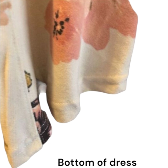  HAPTICS Long Sleeve Floral Soft 100% Cotton midi dress size small New! - Picture 6 of 9